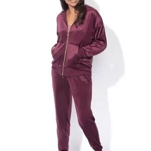 Felina Burgundy Jumpsuit
